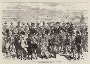 Der Kaffir-Krieg, Diamantenfeld-Freiwillige sammeln sich in King William